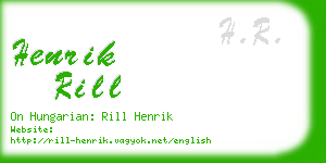 henrik rill business card